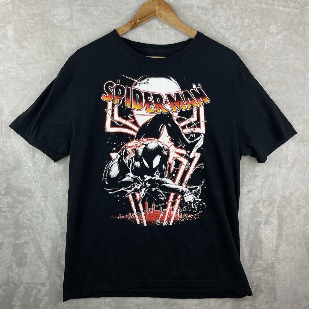 Marvel Spiderman Symbiote T Shirt Men's Large Comic Book Gym Grunge Streetwear